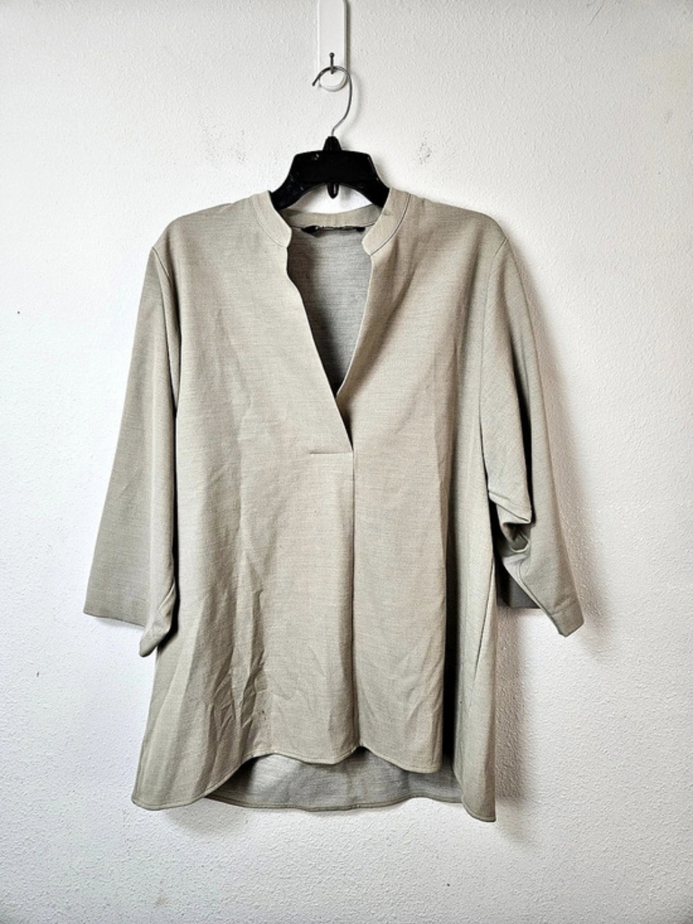 Zara Beige Tunic Top Size Small